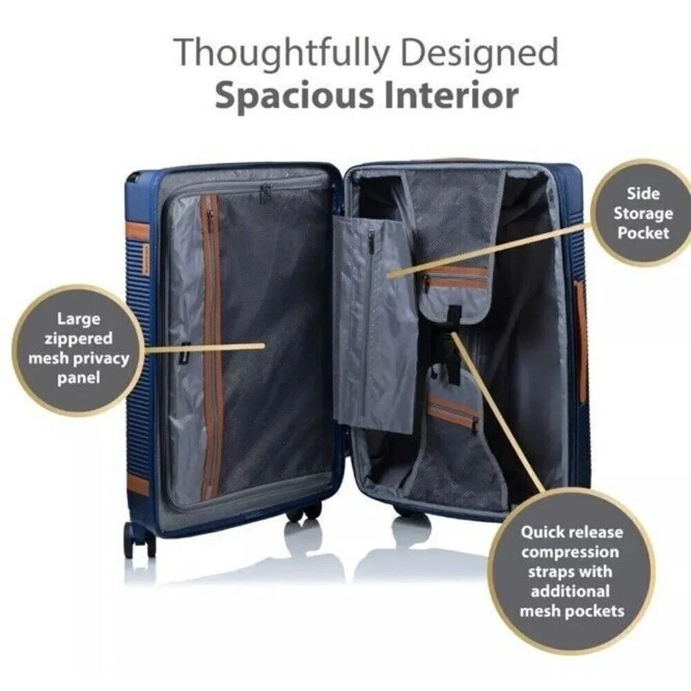 Vintage Air 20 in. Carry on Hardside Spinner Luggage with USB Port, travel bag